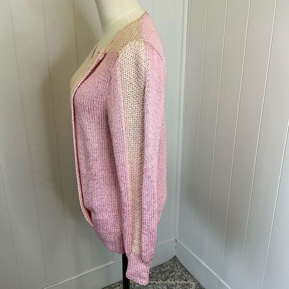 Vintage Nannell Women’s Small Pink Wool Rabbit Hair Blend Hand Knit Sweater - Picture 11 of 14